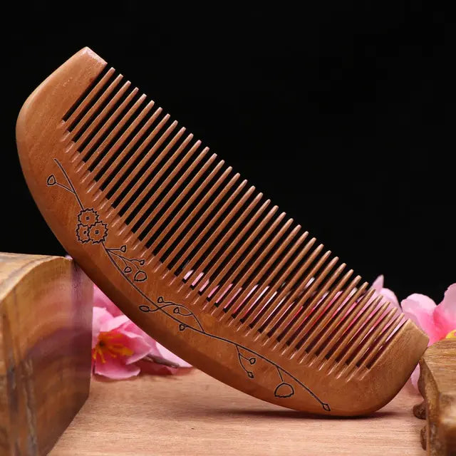 Boutique Peach Wood Comb
